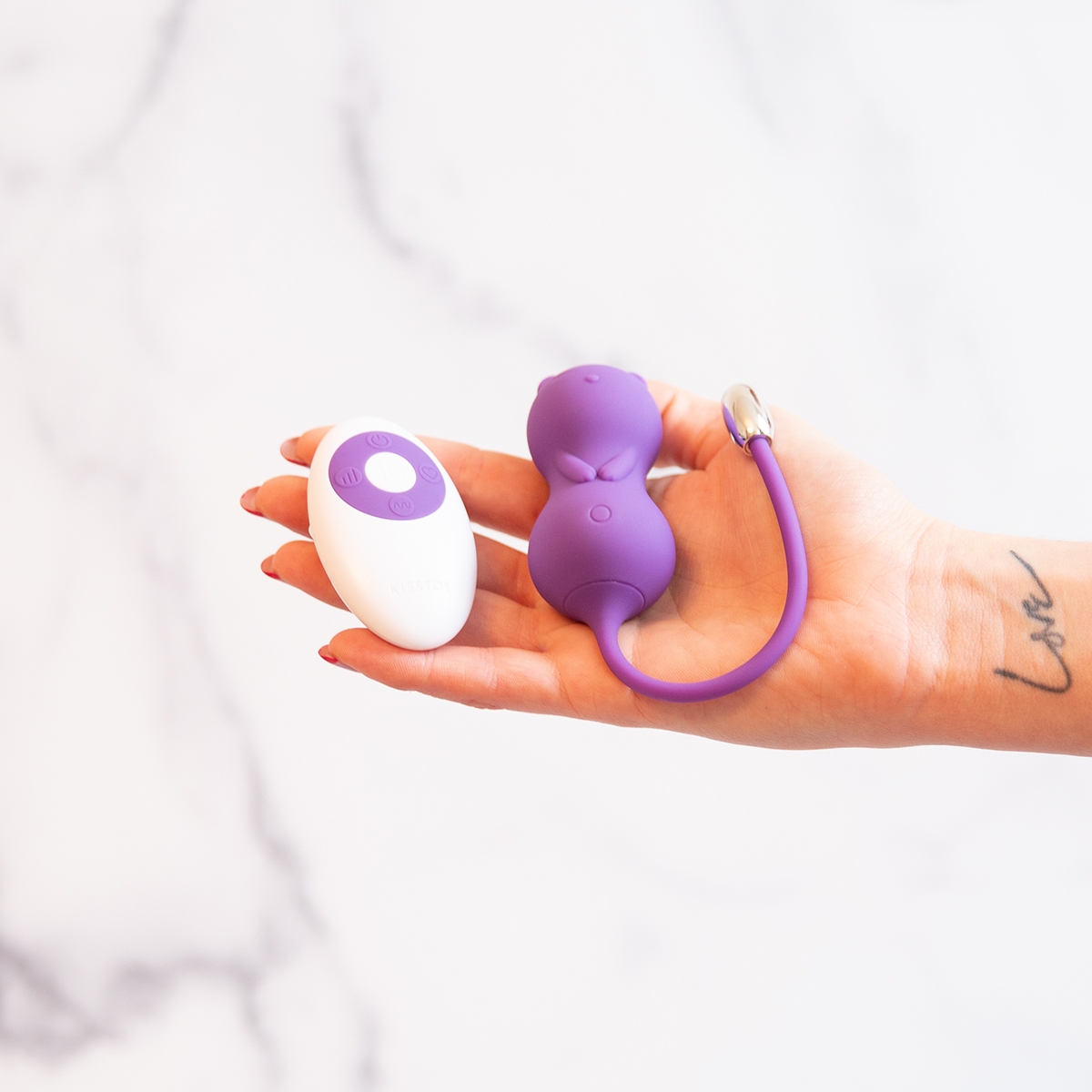 Close-up of the  Emojibator vibrator for texture detail