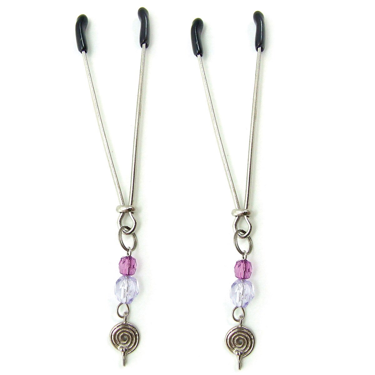 Sex Kitten Clamps Purple Swirls sexy jewelry made by Sex Kitten for her.