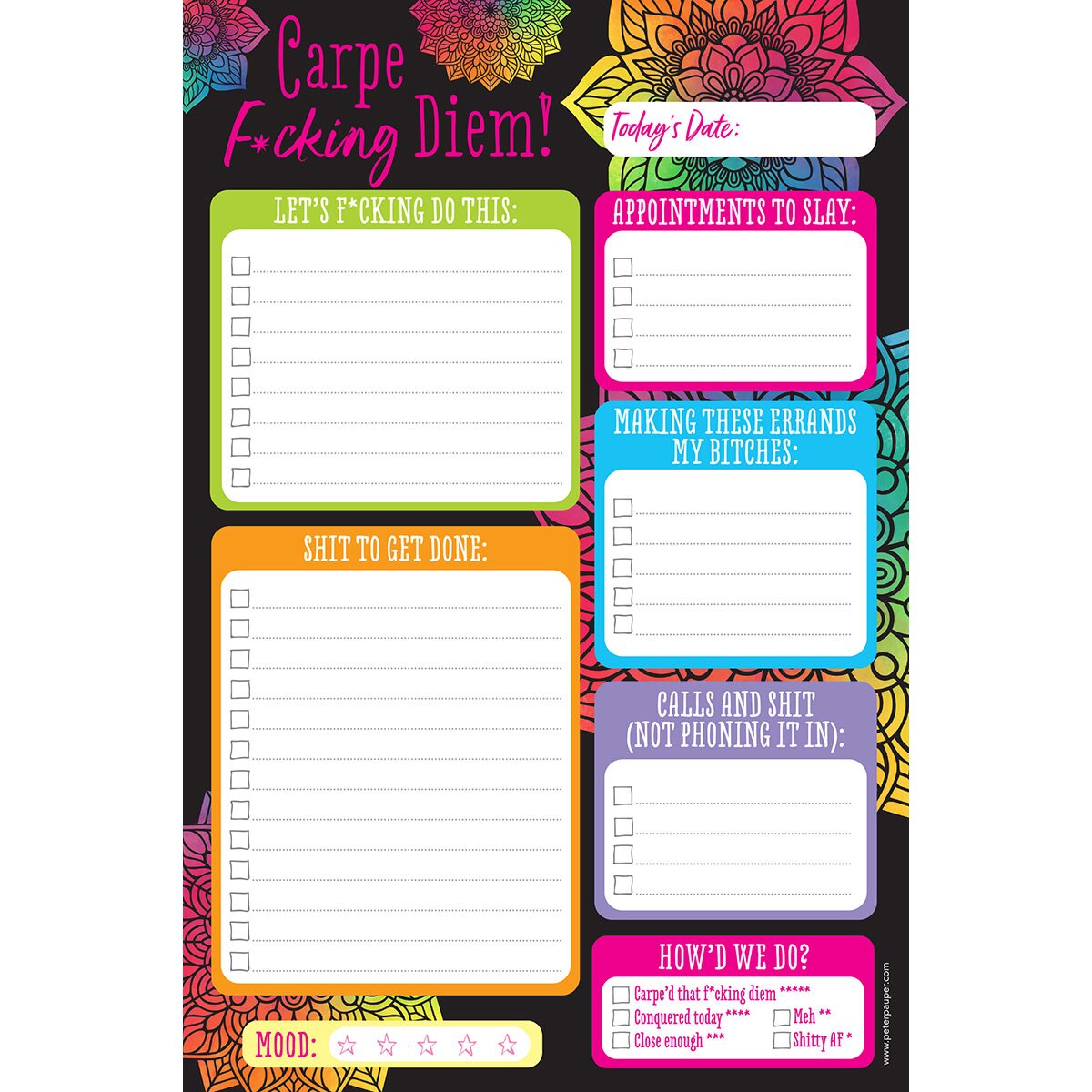 Buy  Carpe Fucking Diem Pad book for her.