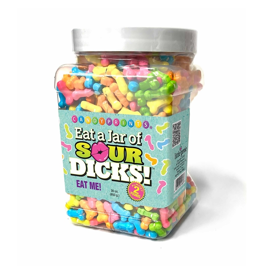 Buy  eat a jar of sour dicks 2 lbs. Book for her.