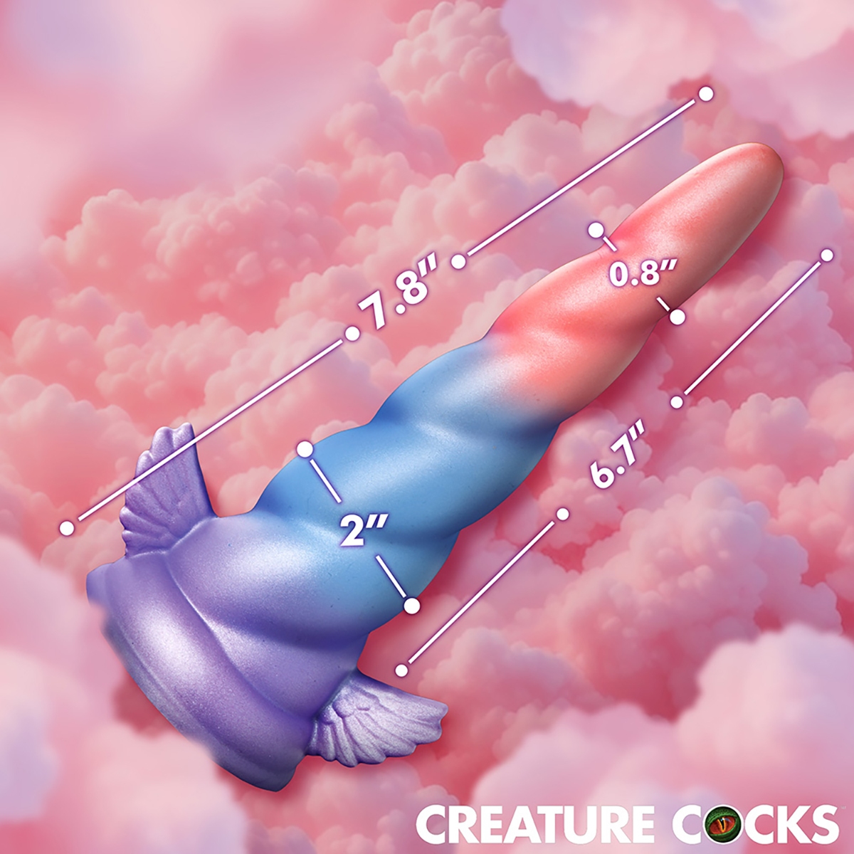 Creature Cocks Deluxe Dream Rider Vibrating Unicorn Silicone Dildo dildo made by XR Brands on sale at herVibrators.com