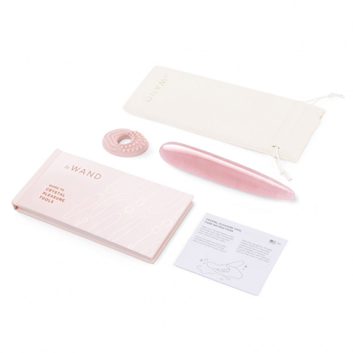 Le Wand Crystal Slim Wand Rose Quartz dildo made by Le Wand on sale at herVibrators.com