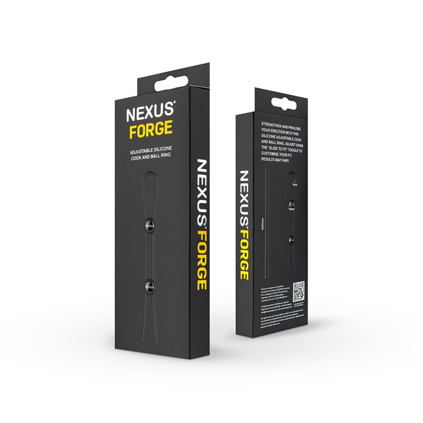 Buy  nexus forge adjustable silicone cock and ball lasso ring black book for her.