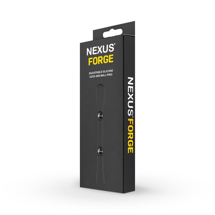 Buy  nexus forge adjustable silicone cock and ball lasso ring black book for her.