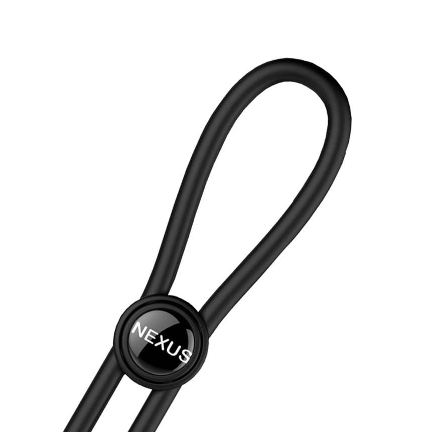 Buy  nexus forge adjustable silicone cock and ball lasso ring black book for her.