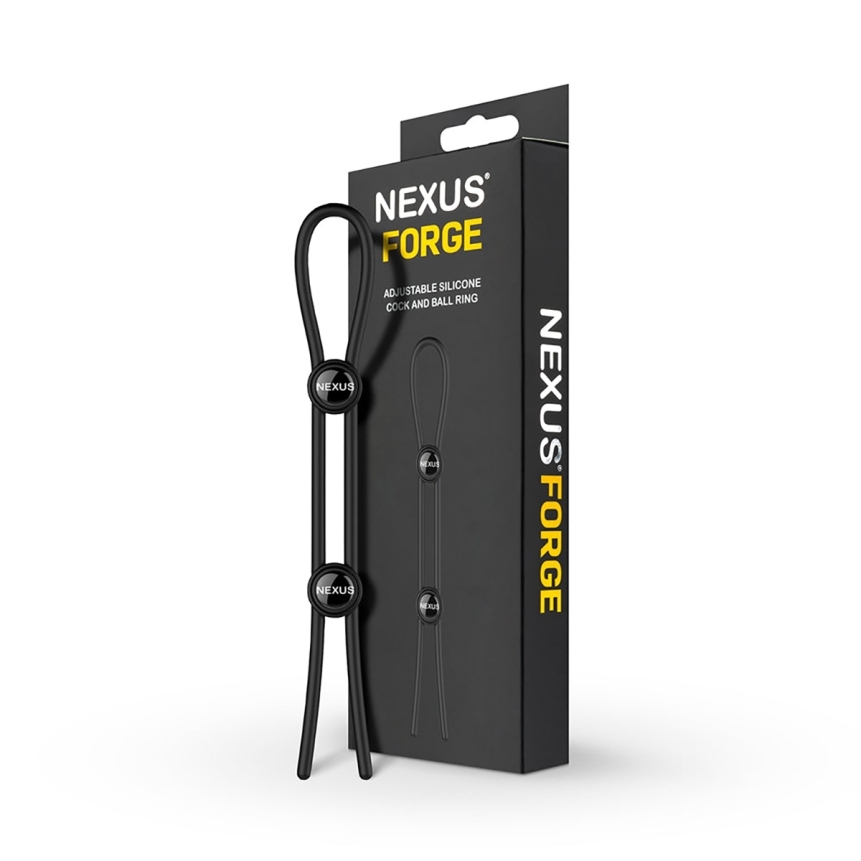 Buy  nexus forge adjustable silicone cock and ball lasso ring black book for her.