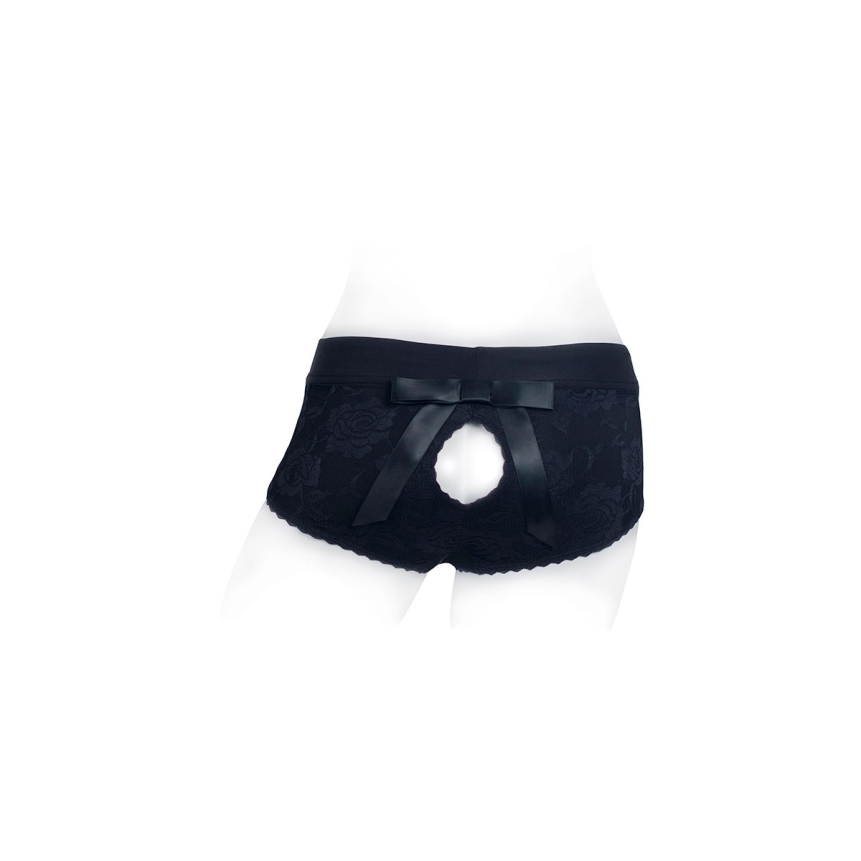 The large bella harness dildo black black nylon harness dildo is styled with modern detailing that enhances both aesthetics and performance