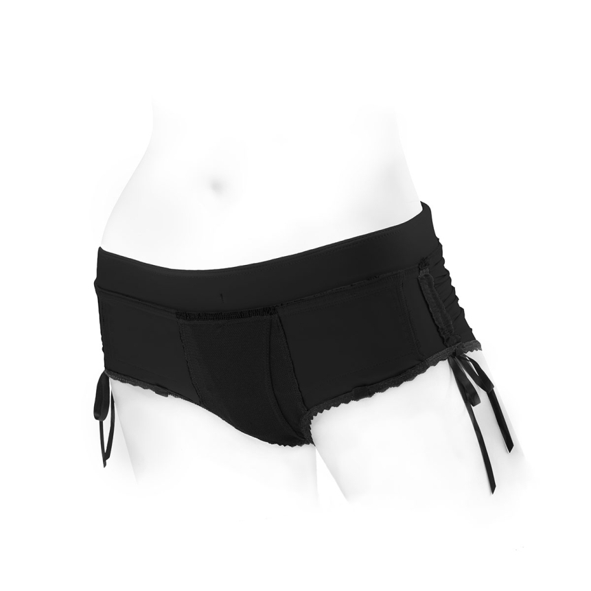 Best spareparts sasha harness black/black nylon - medium dildo panties made by spareparts hardwear on sale at hervibrators. Com