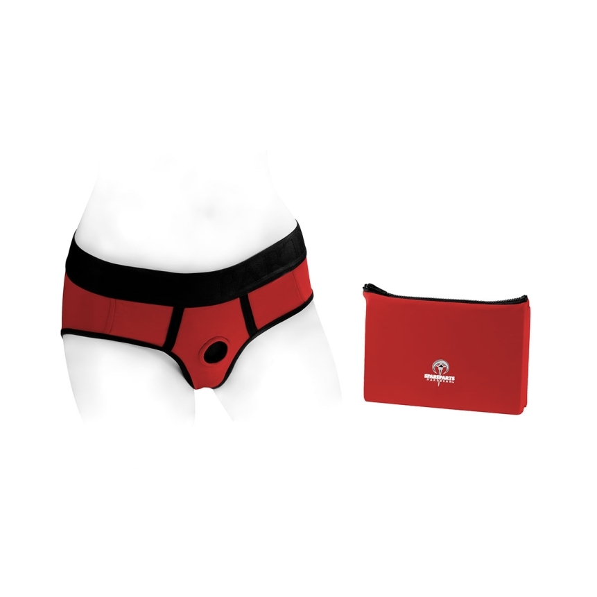 Best spareparts tomboi harness red/black nylon - medium dildo panties made by spareparts hardwear on sale at hervibrators. Com