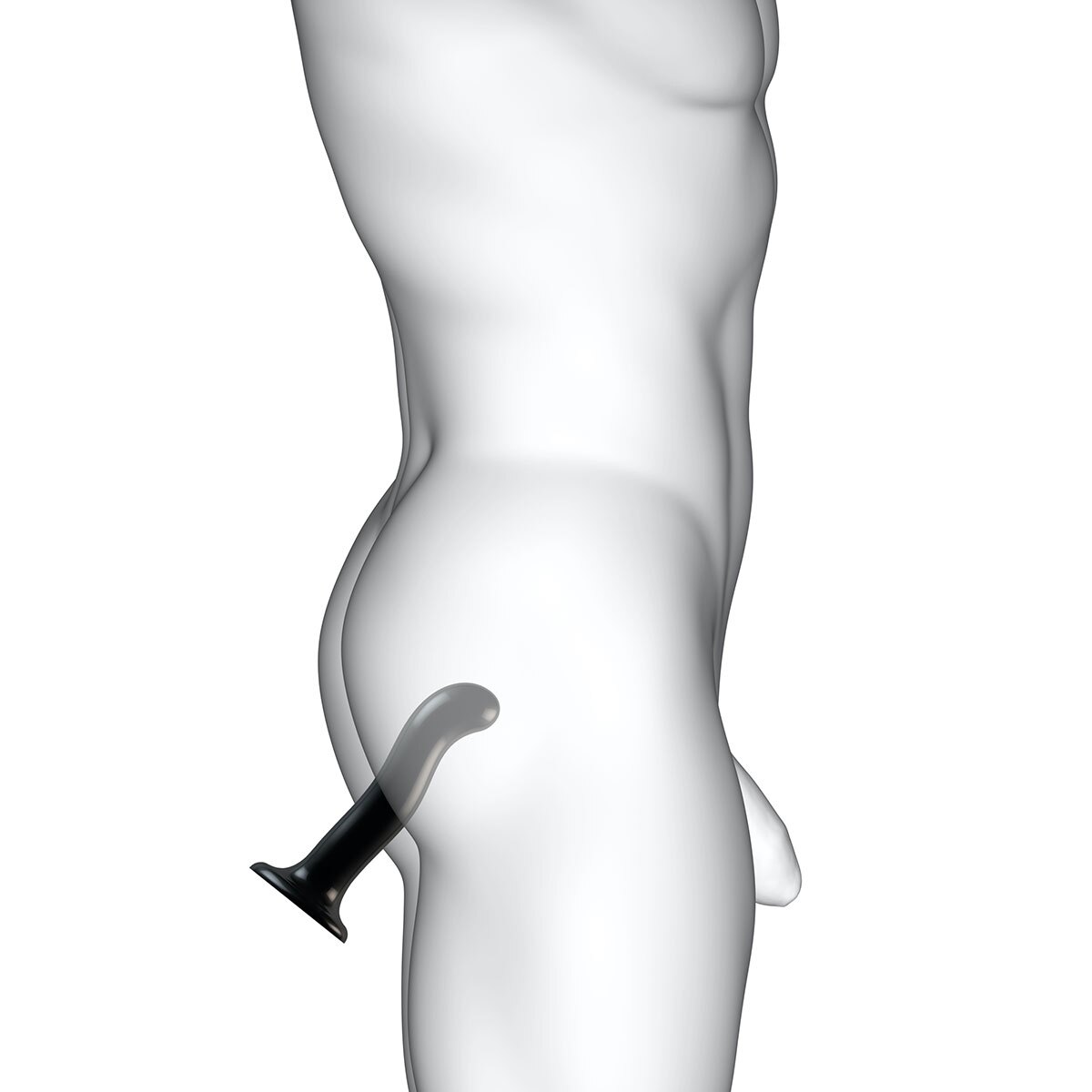 Strap On Me P amp G Spot Dil Medium Black dildo made by Strap-On-Me on sale at herVibrators.com