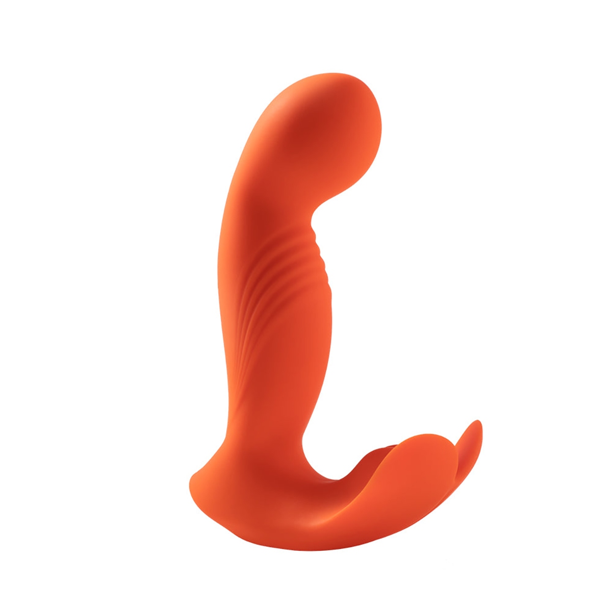 Orange Honey Play Box vibrator Crave 3 G-Spot shown in hand for scale