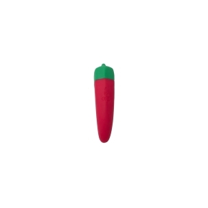 Emojibator vibrator Chili Pepper USB shown in hand for scale