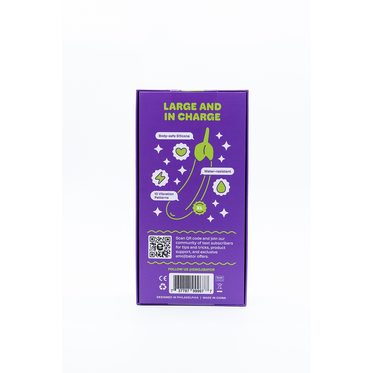 Product image of the  Emojibator vibrator on clean background
