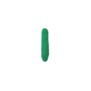 Emojibator vibrator Pickle USB shown in hand for scale