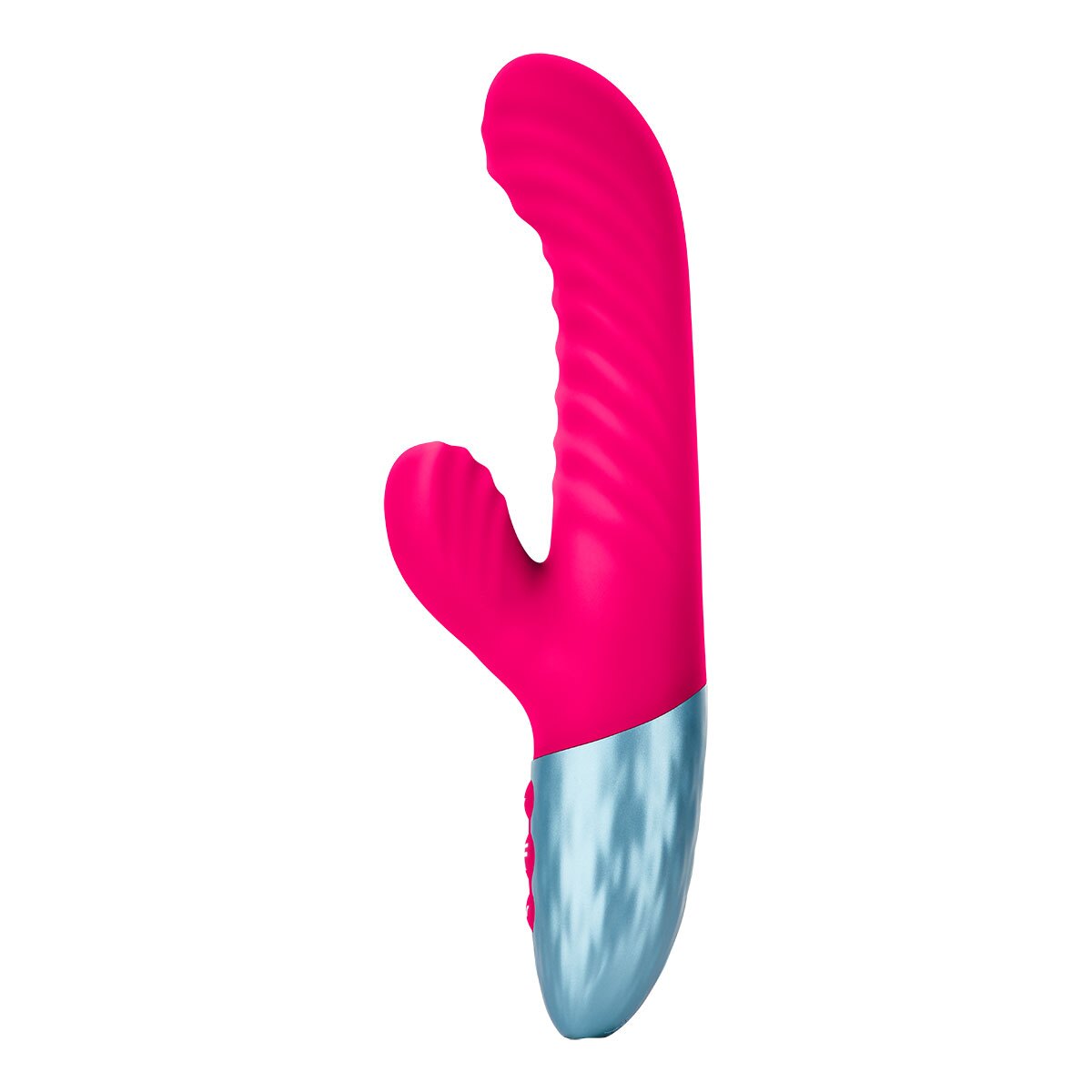 Pink Femme Funn vibrator DELOLA shown in hand for scale
