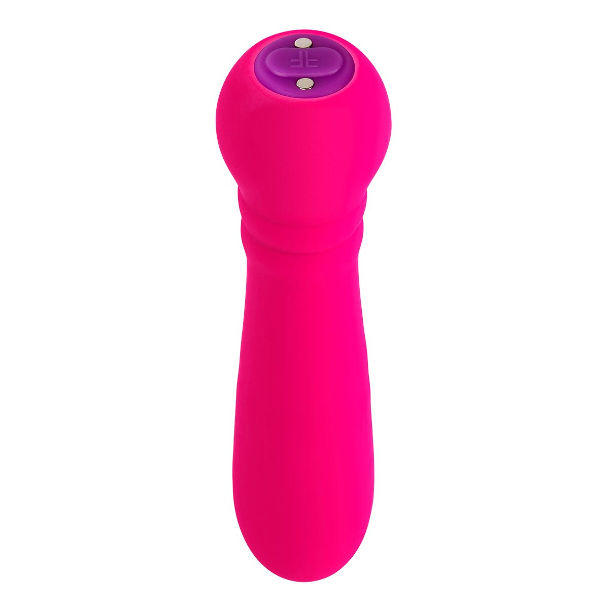 Pink Femme Funn vibrator Ultra shown in hand for scale
