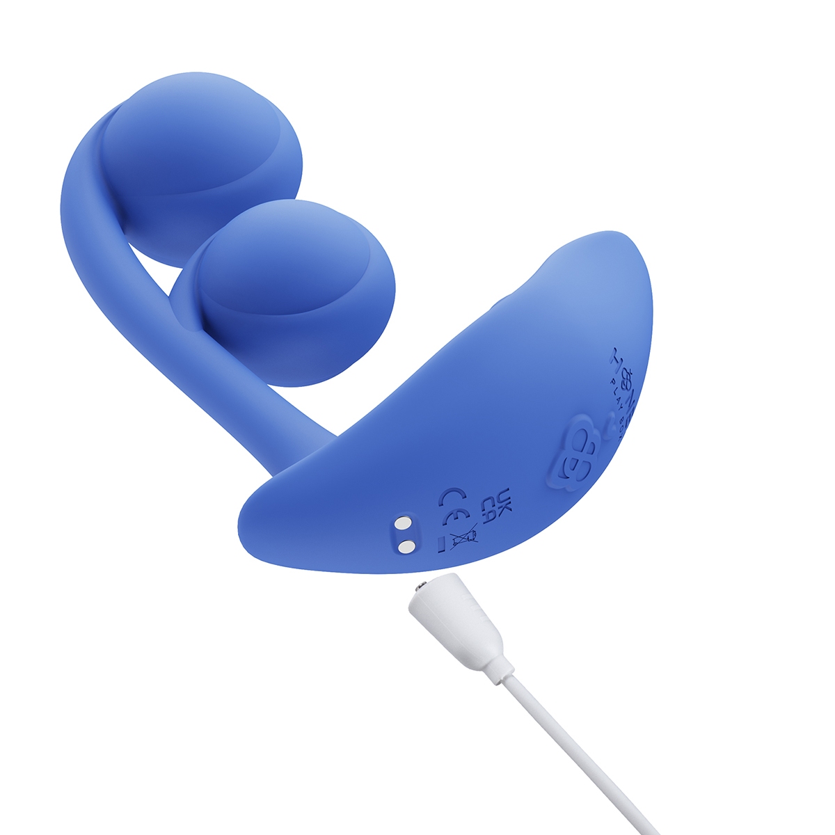 Close-up of the Blue Honey Play Box vibrator for texture detail