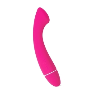 Pink Intimina vibrator CELESSE shown in hand for scale