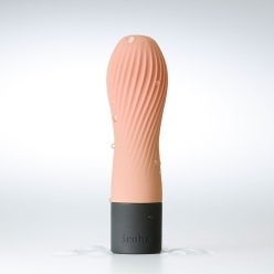 TENGA vibrator iroha Zen Hanacha shown in hand for scale