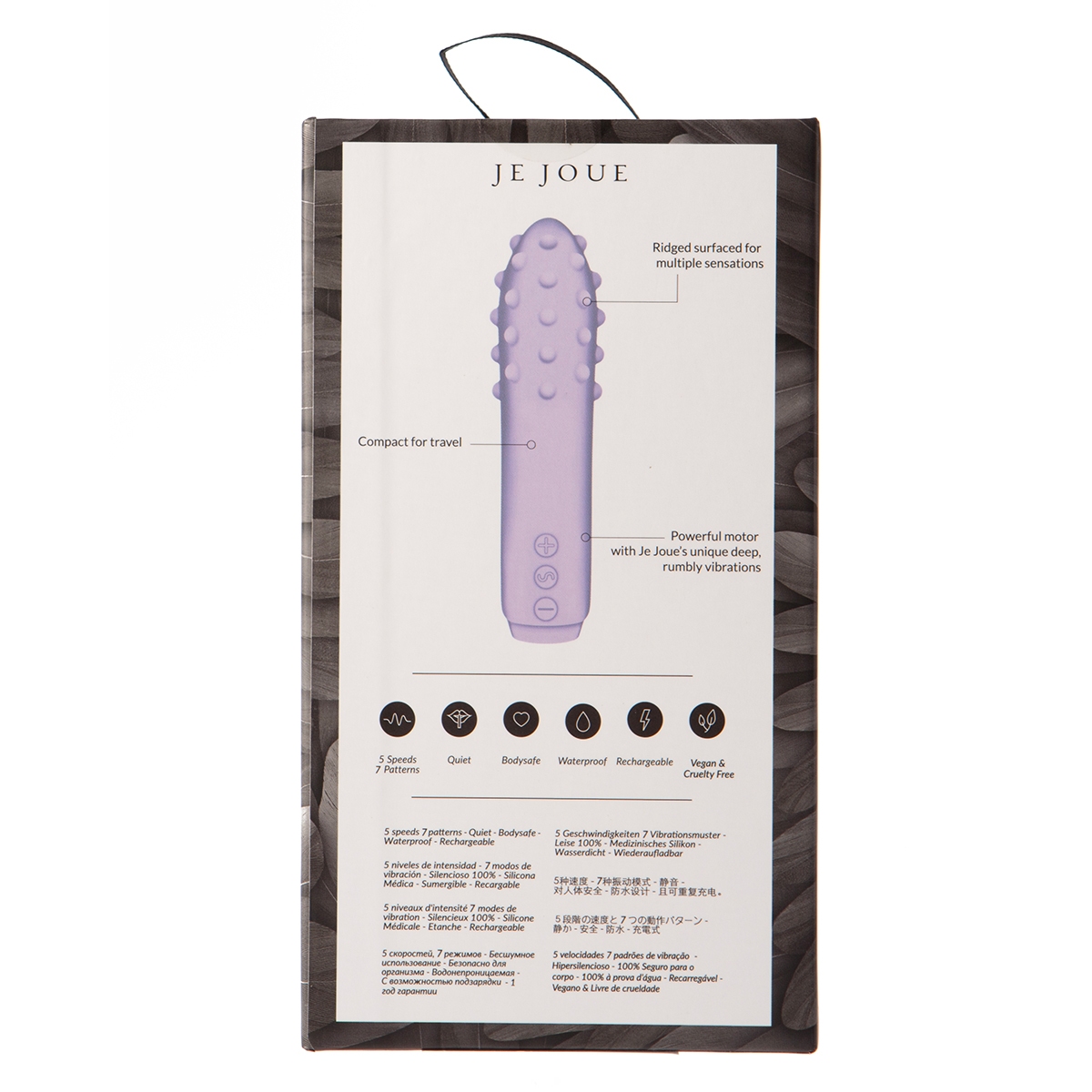 Angled view of the  Je Joue vibrator designed for intimate use