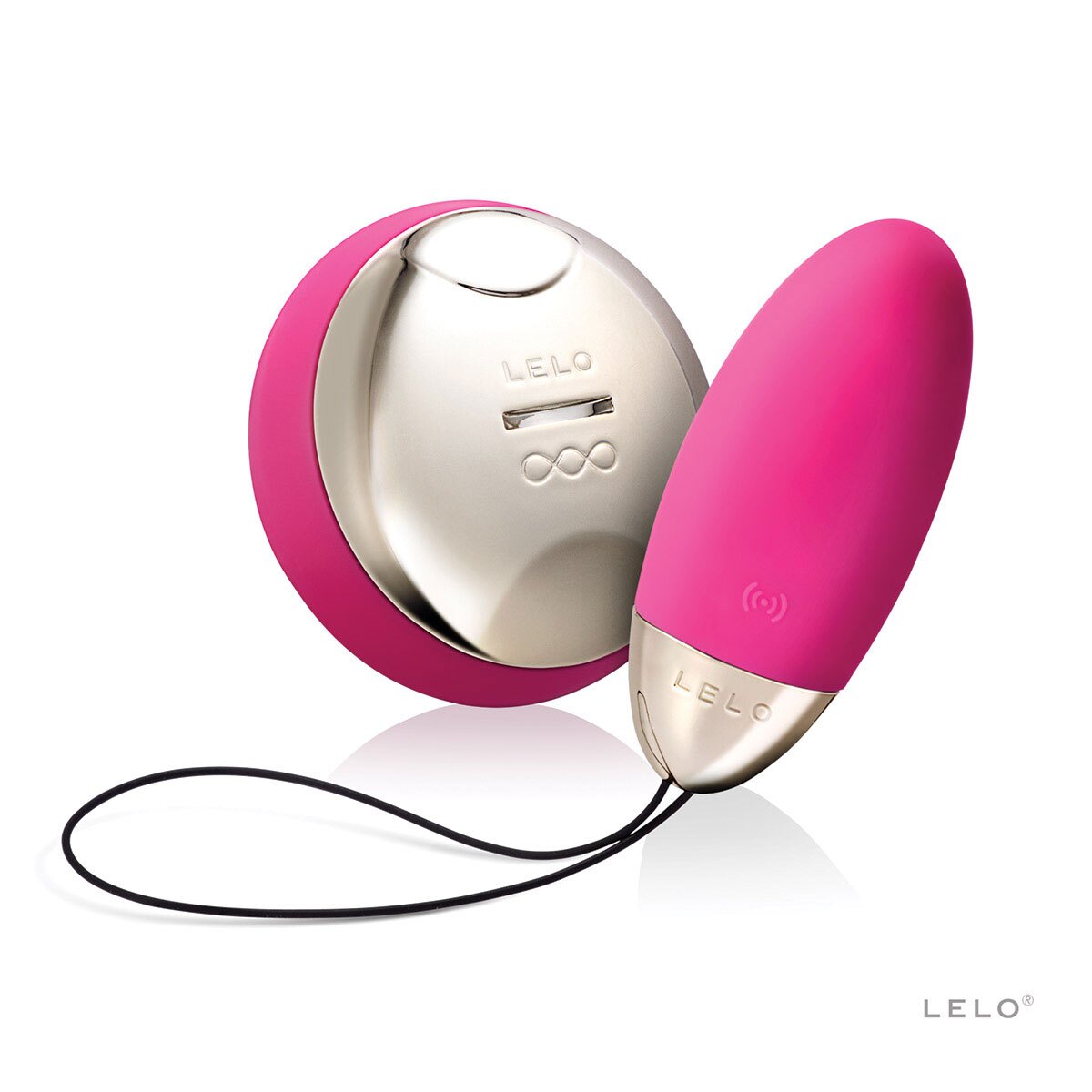 LELO vibrator Lyla 2 Cerise shown in hand for scale