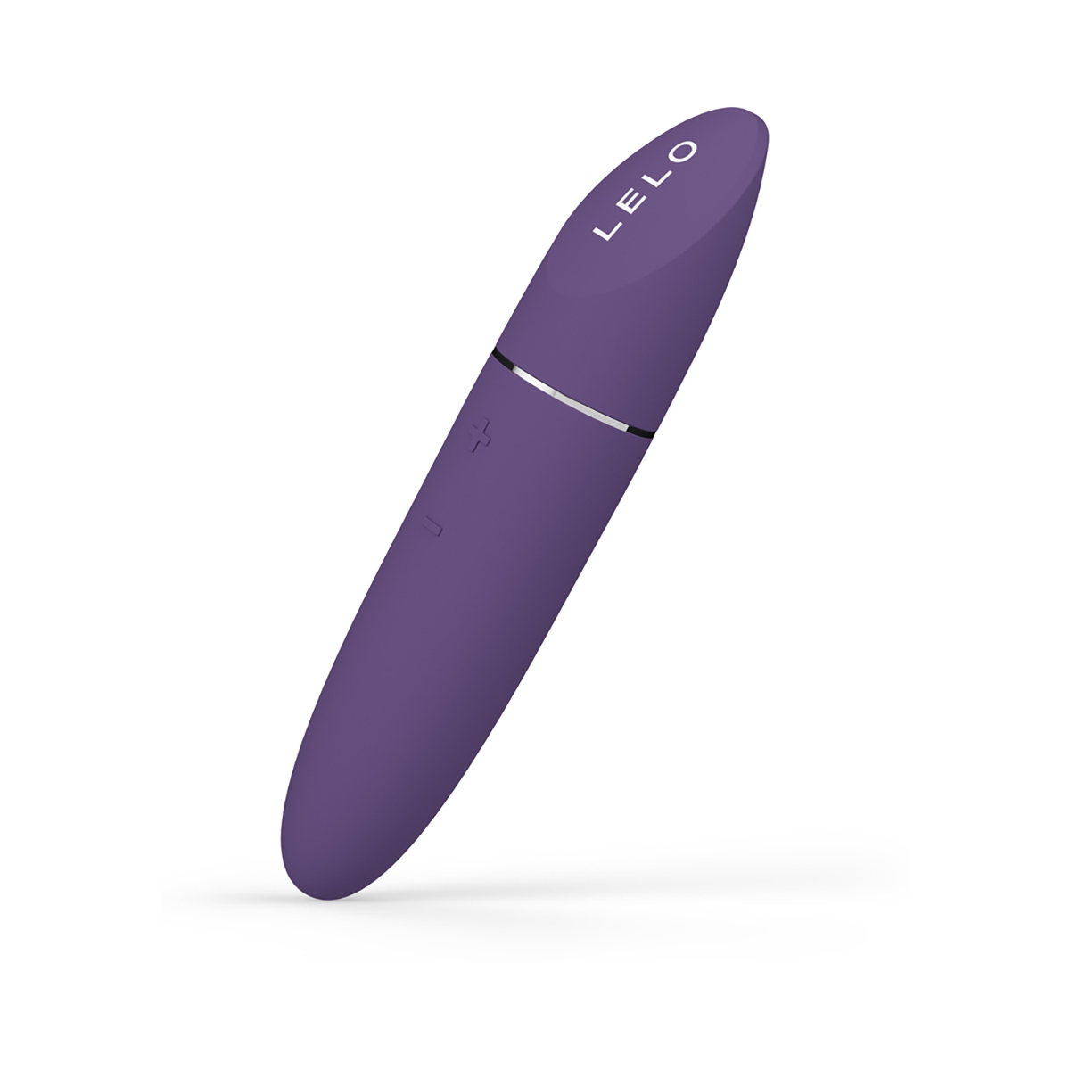 Purple LELO vibrator MIA 3 Personal shown in hand for scale