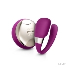 LELO vibrator Tiani 3 Deep Rose shown in hand for scale