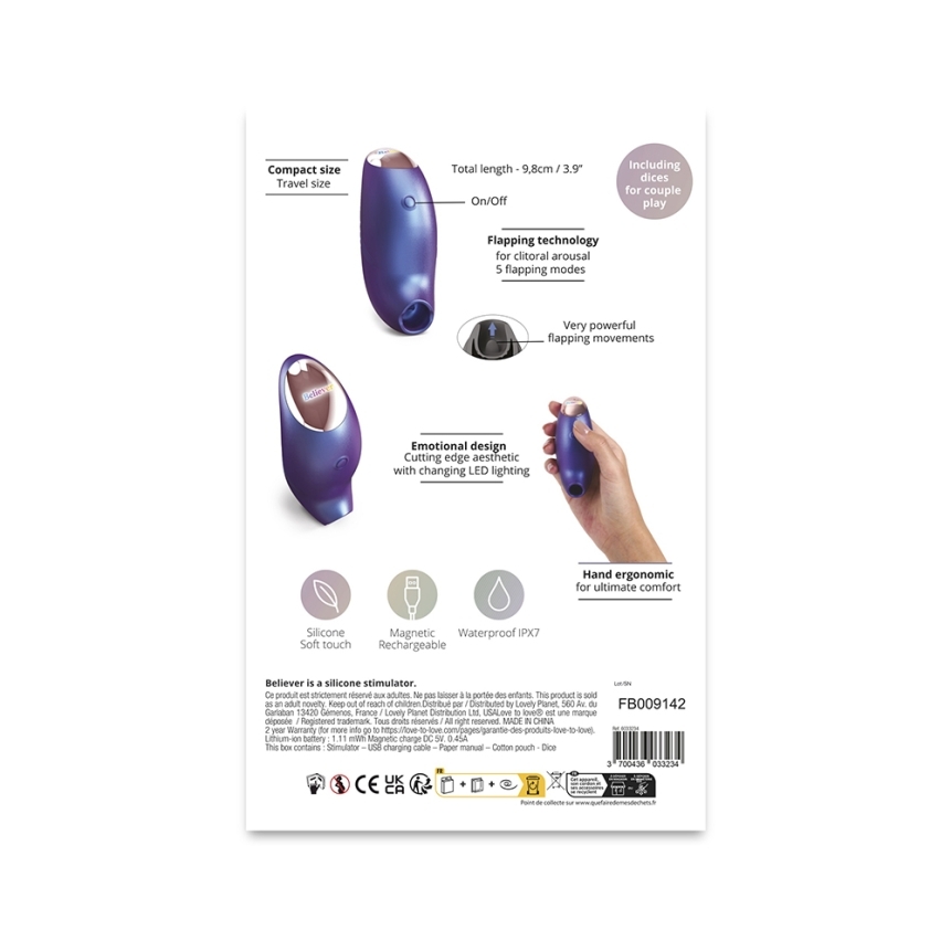Lovely planet vibrator love to love believer iridescent night - image 2