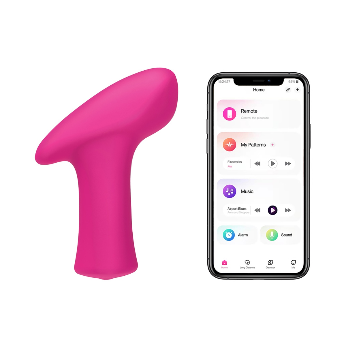 Angled view of the  Lovense vibrator designed for intimate use