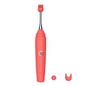 Coral Luv Inc vibrator Orgasm Pen shown in hand for scale