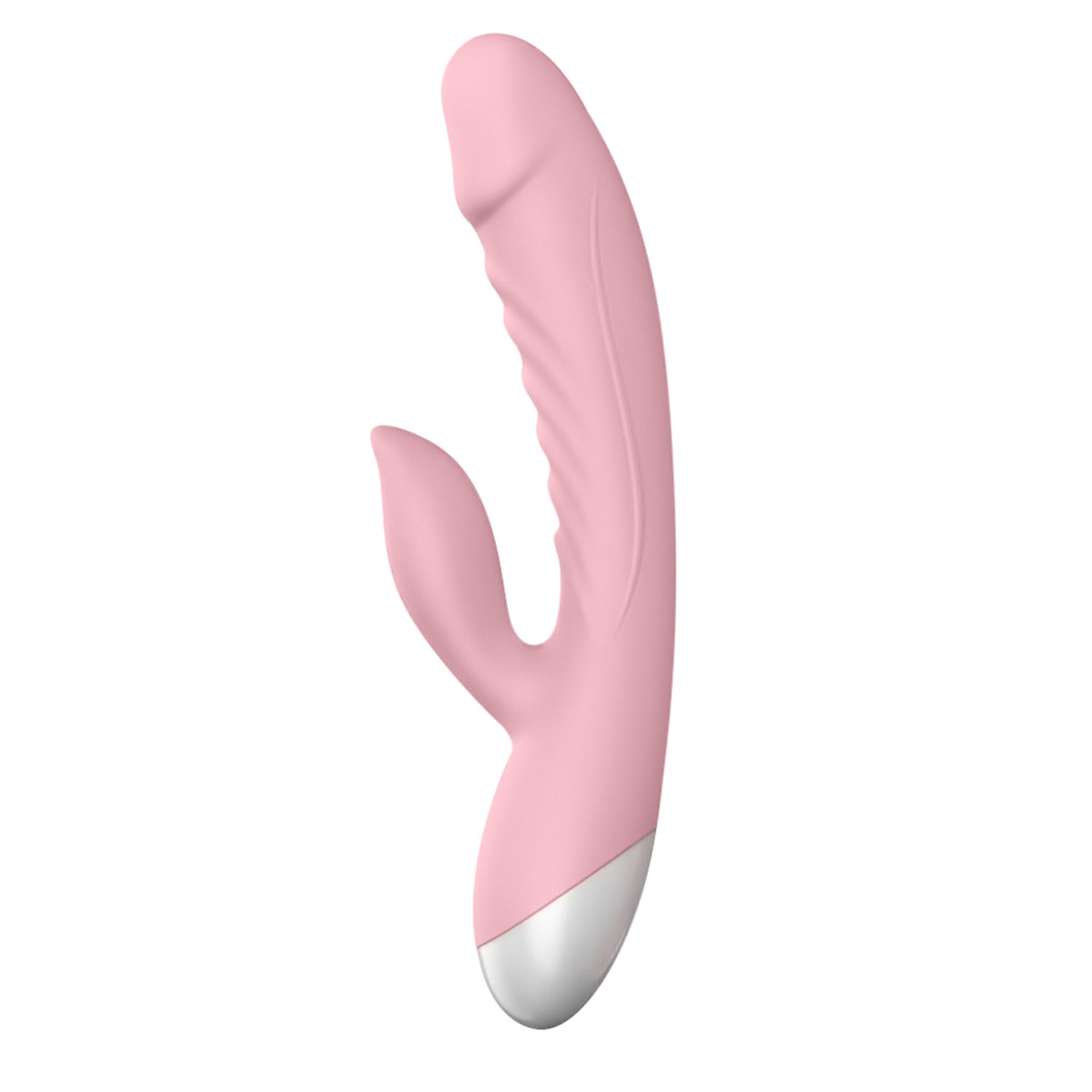 Pink Luv Inc vibrator Rabbit shown in hand for scale