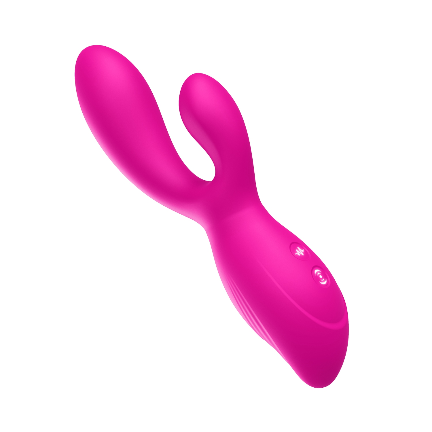 Pink Luv Inc vibrator Rr94 Rocking Rabbit shown in hand for scale