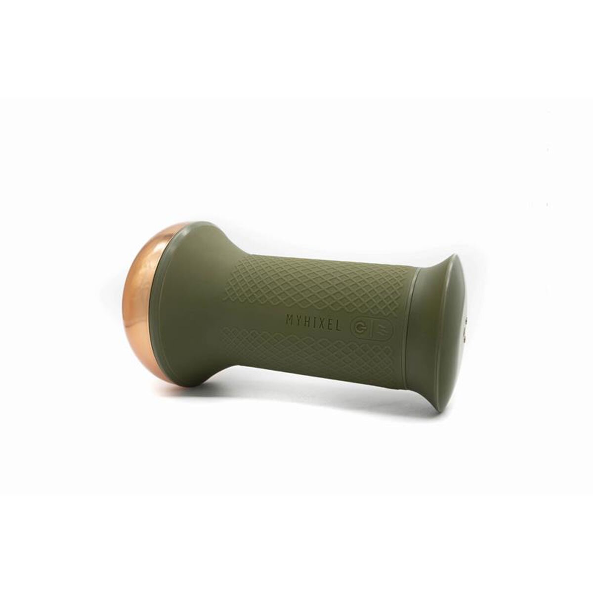 Angled view of the  MYHIXEL vibrator designed for intimate use