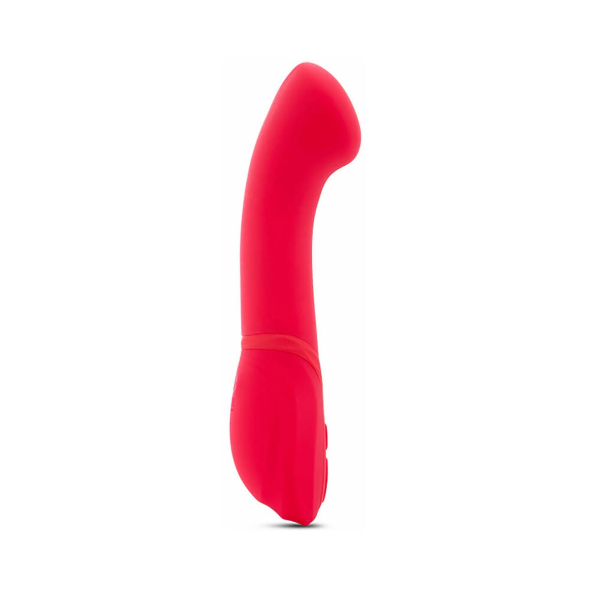 Hot Pink Nu Sensuelle vibrator Velvet Touch Luna Hot shown in hand for scale