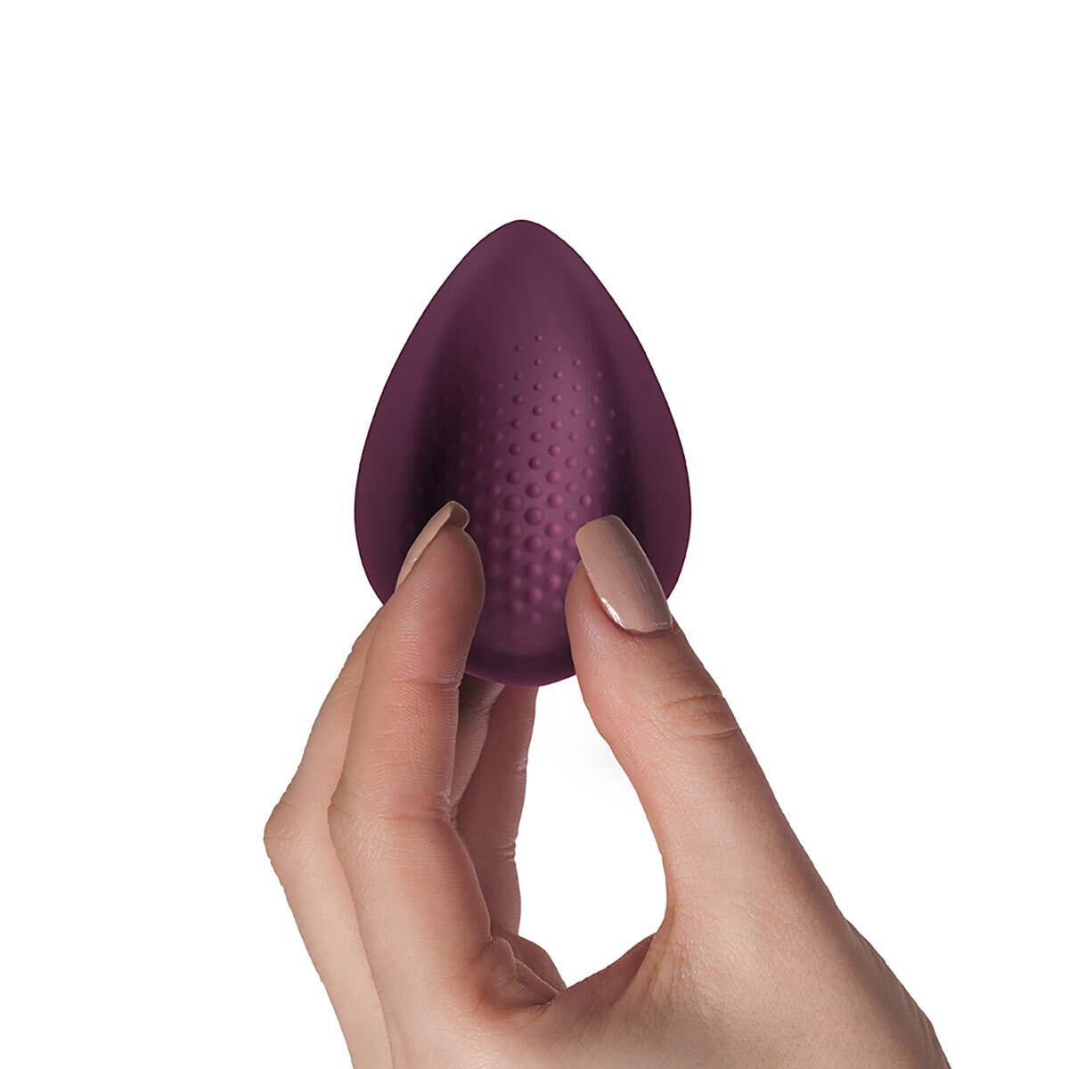 Close-up of the Burgundy Rocks Off vibrator for texture detail