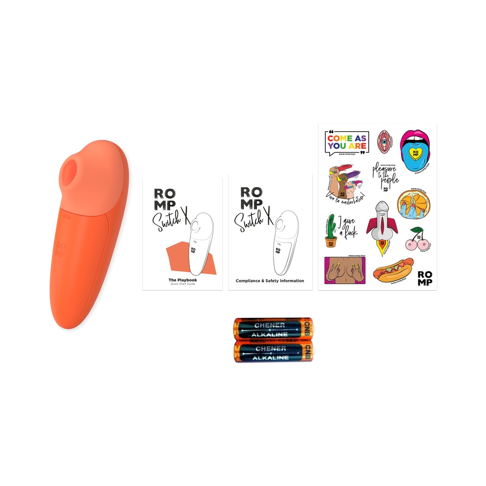 Close-up of the  ROMP vibrator for texture detail