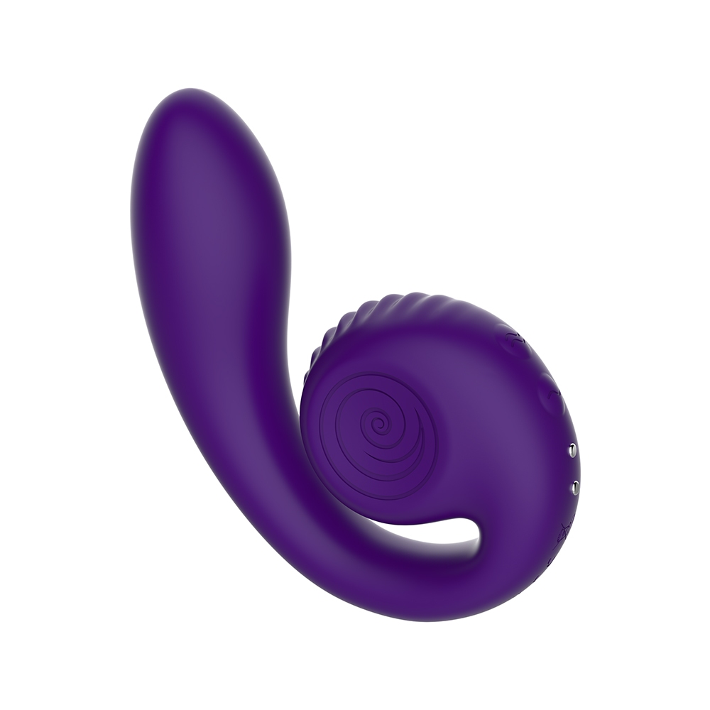 Close-up of the Purple Snail Vibe vibrator for texture detail