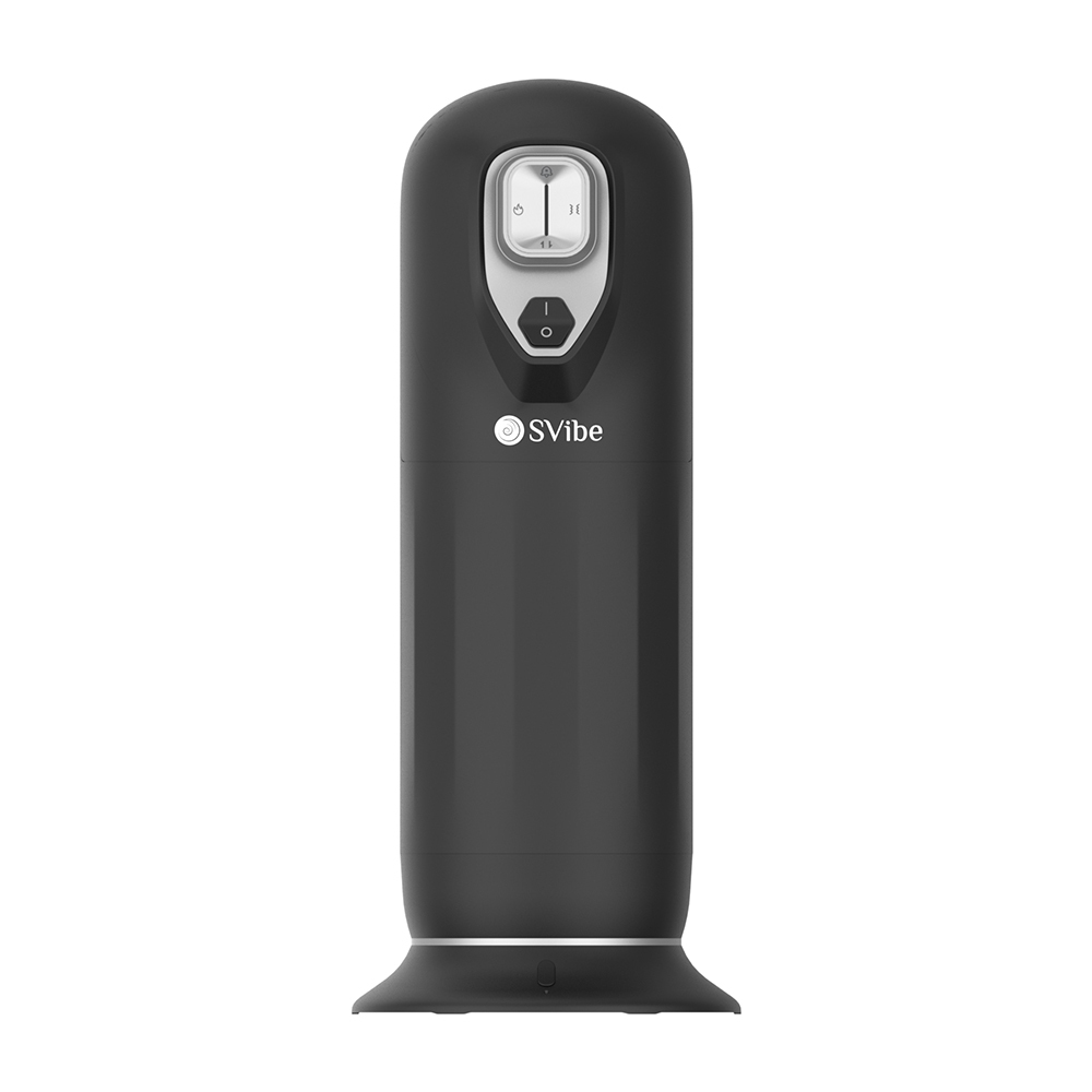 Snail Vibe vibrator SVibe Ikon Jet Masturbator shown in hand for scale
