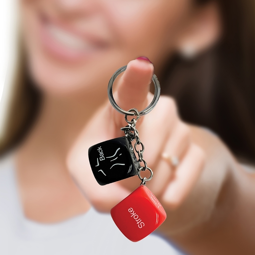 Buy  super fun key chain sex dice book for her.