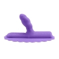 Cowgirl vibrator Unicorn Uni-Horn Attachment shown in hand for scale