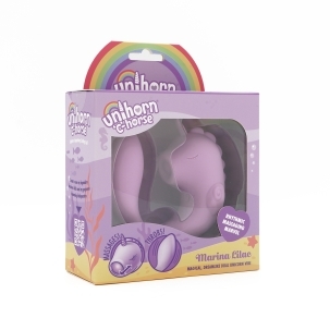 Creative Conceptions vibrator Unihorn C Horse Marina Lilac shown in hand for scale
