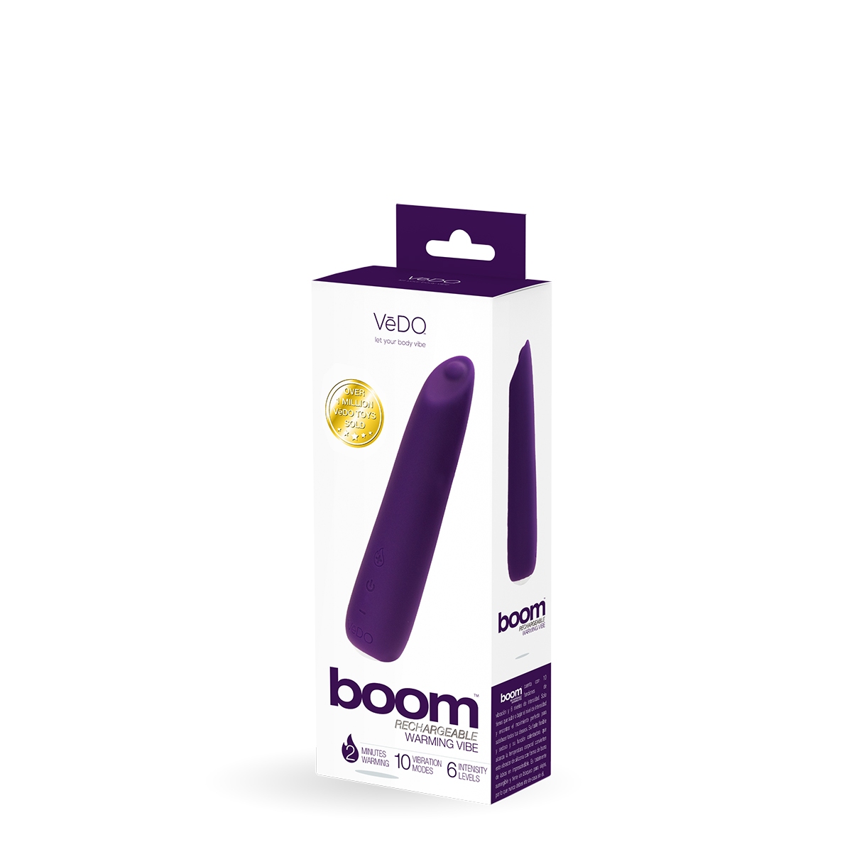 Close-up of the Purple VeDO vibrator for texture detail