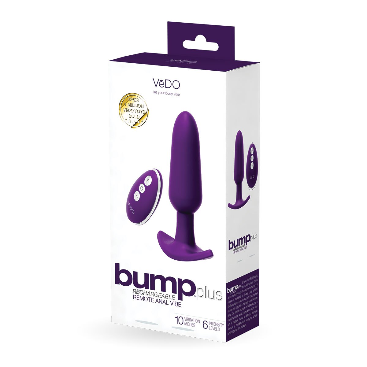 Close-up of the Purple VeDO vibrator for texture detail