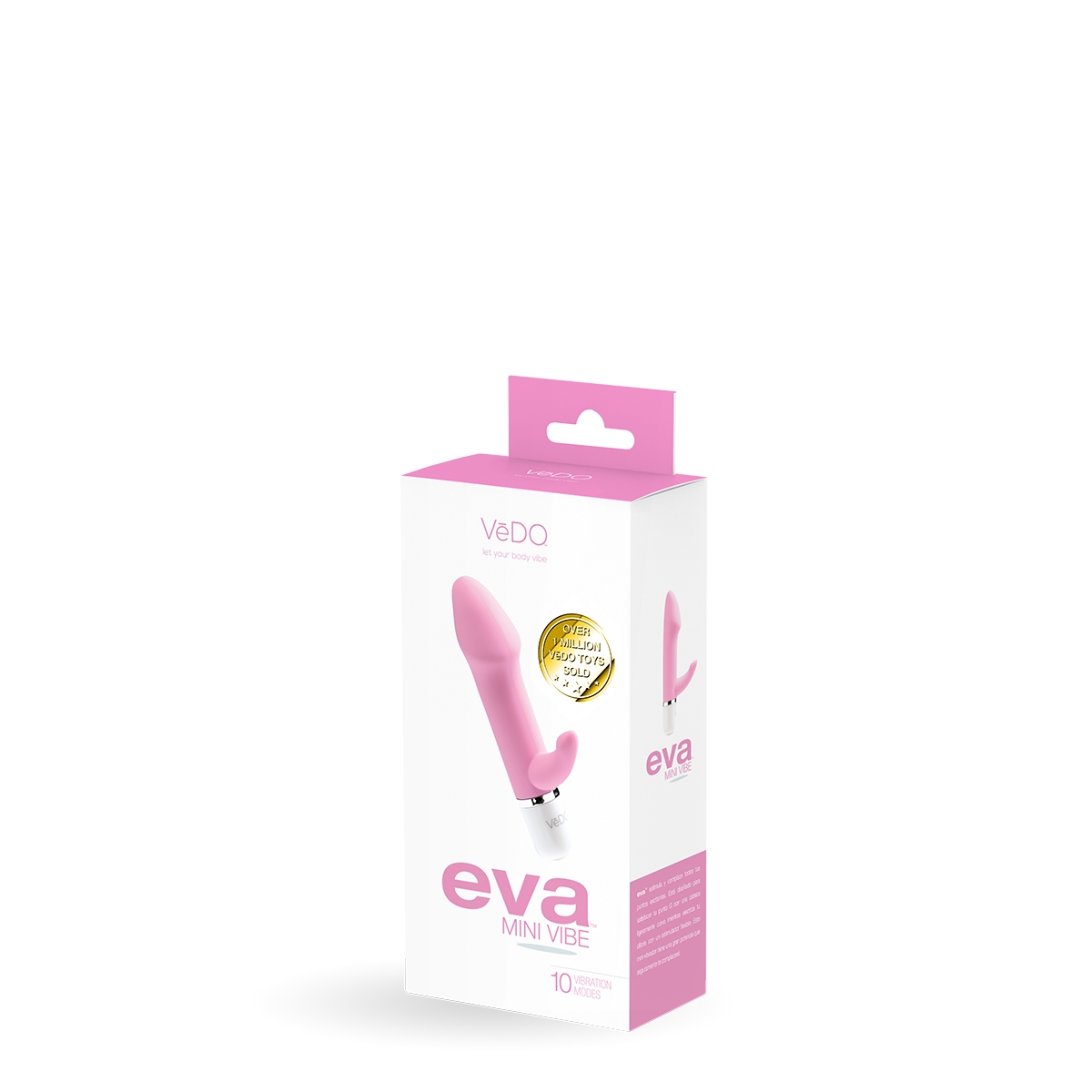 Close-up of the Pink VeDO vibrator for texture detail