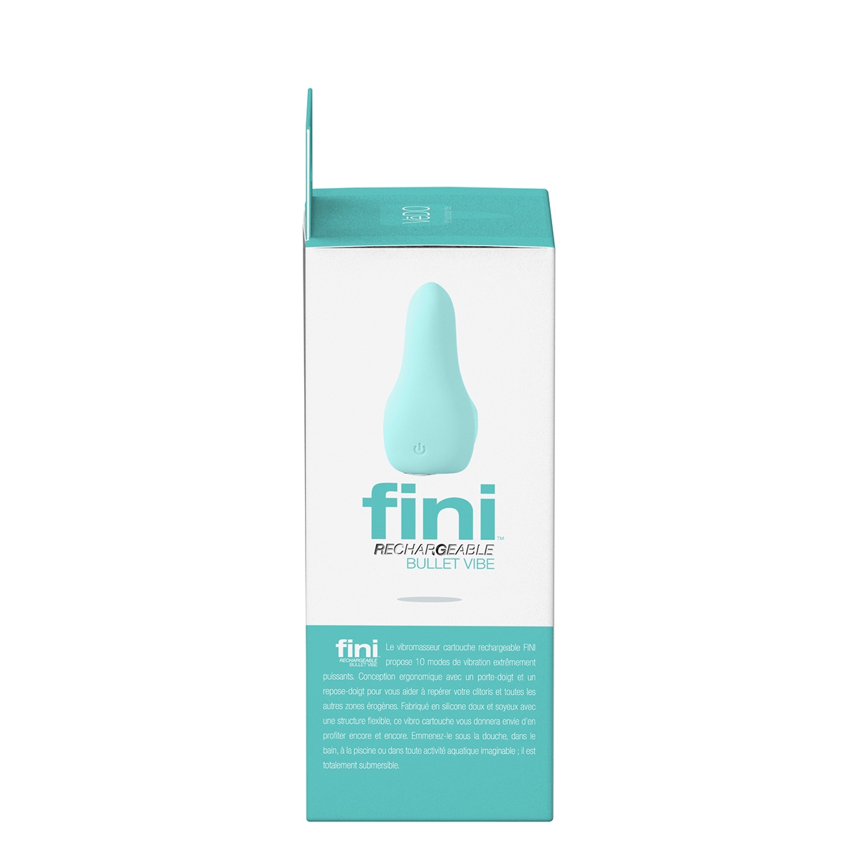 Close-up of the Turquoise VeDO vibrator for texture detail