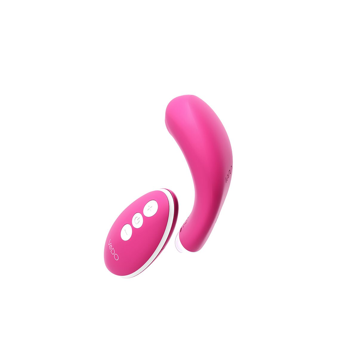 Close-up of the Pink VeDO vibrator for texture detail