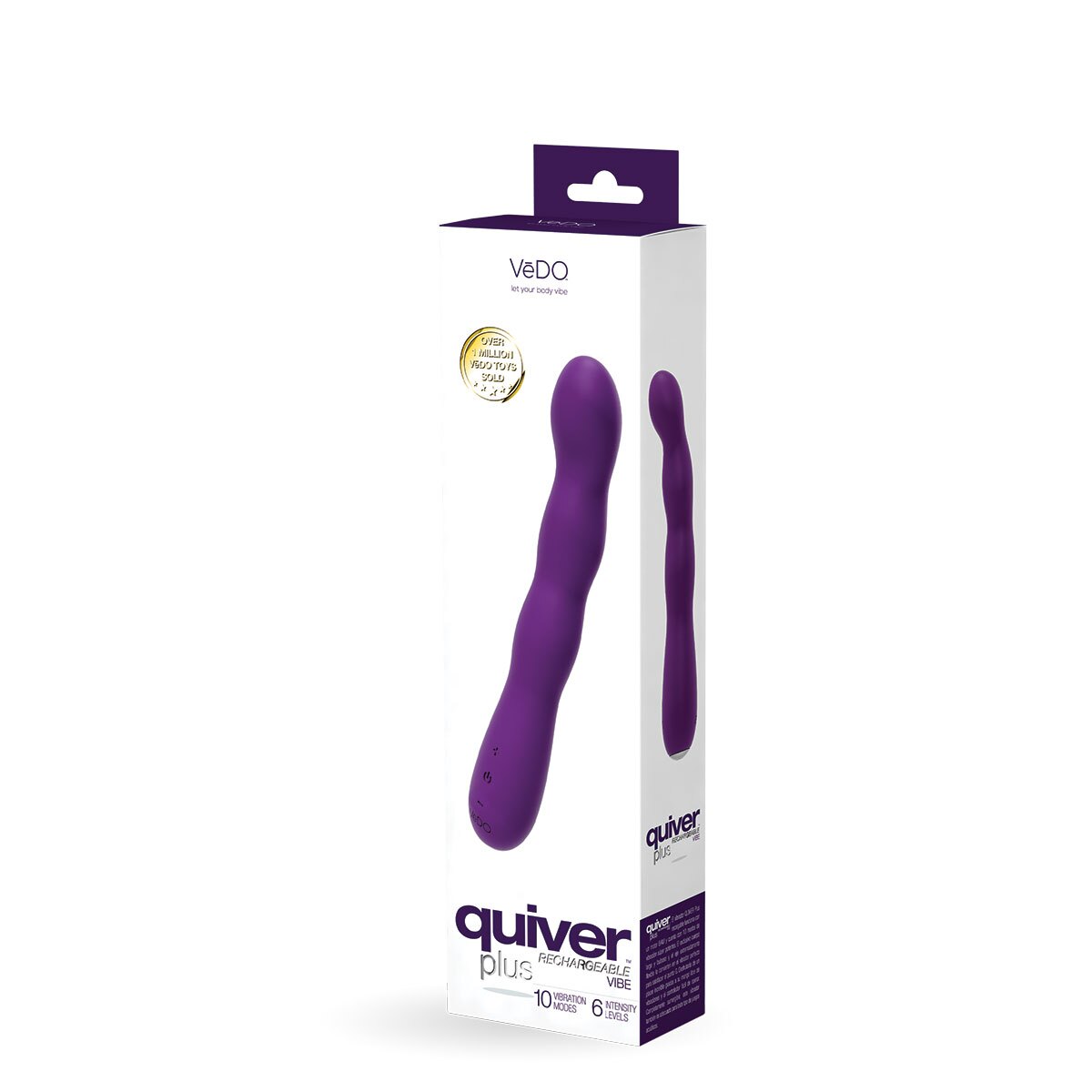 Close-up of the Purple VeDO vibrator for texture detail