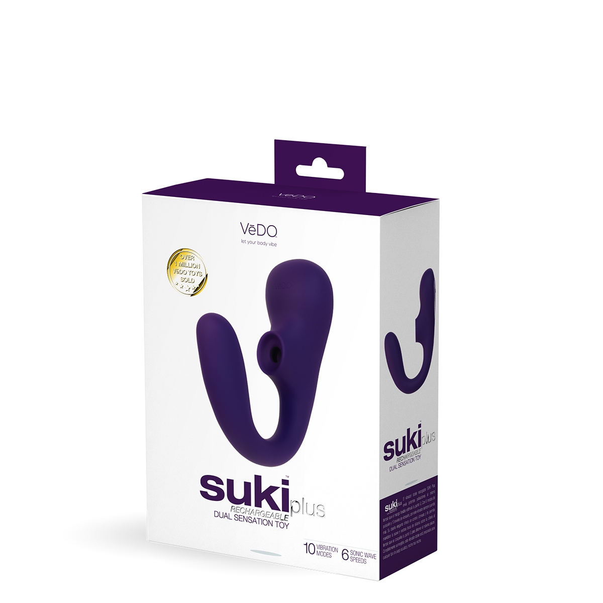 Close-up of the Purple VeDO vibrator for texture detail