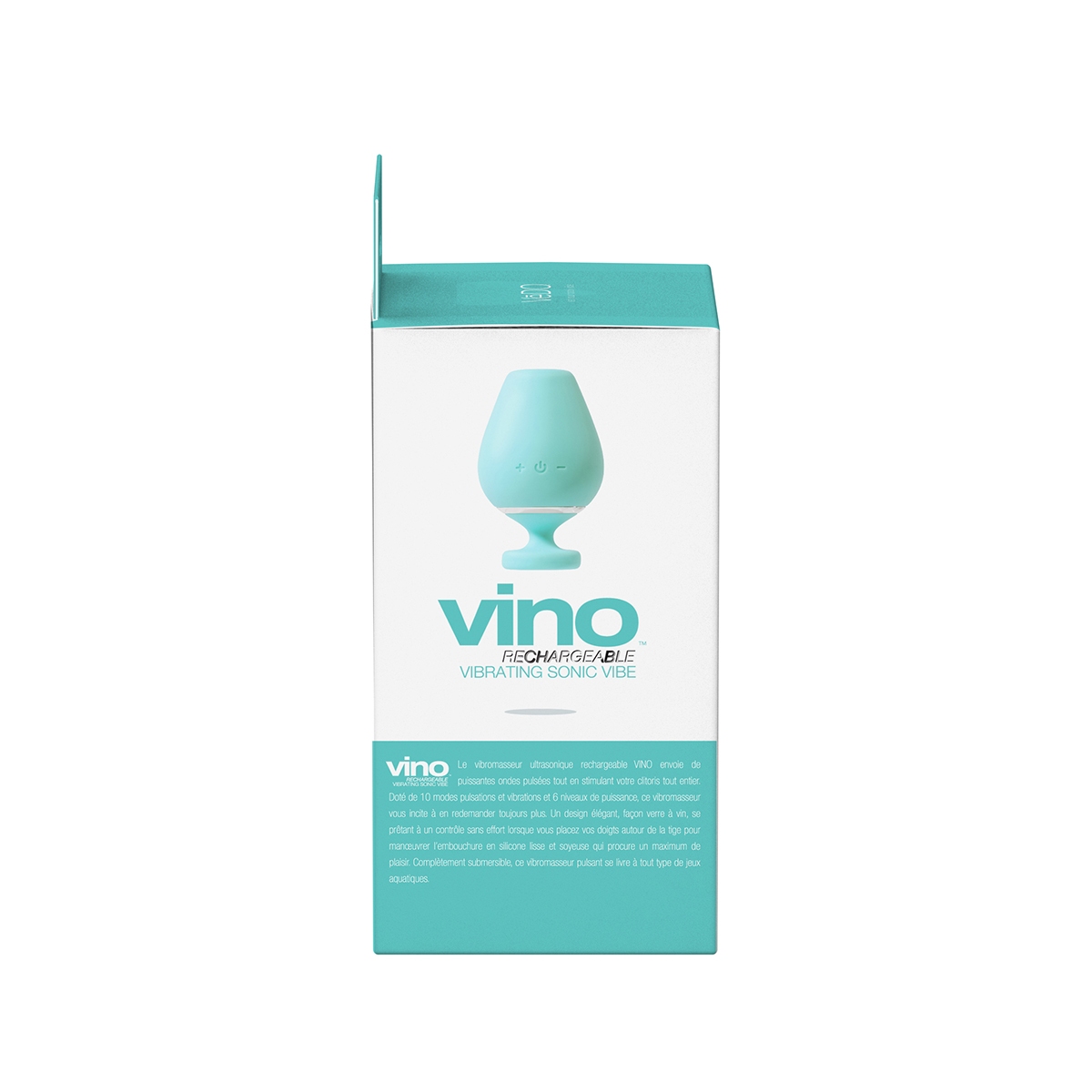 Close-up of the Turquoise VeDO vibrator for texture detail