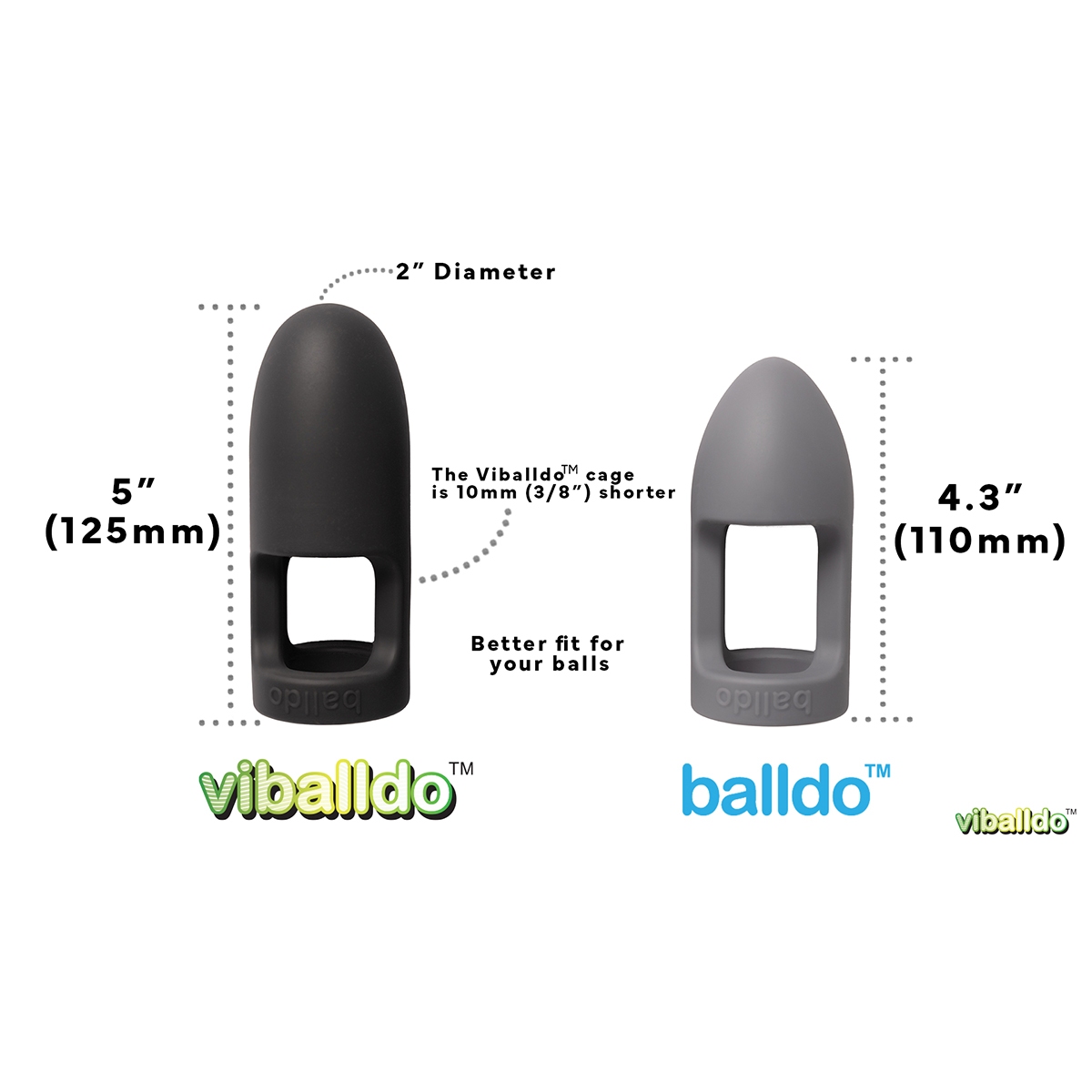 Angled view of the Black Balldo vibrator designed for intimate use
